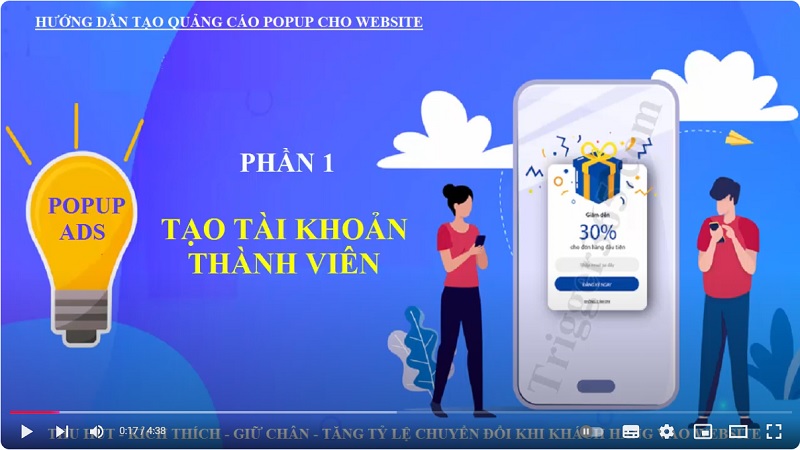 Tạo quảng cáo Popup cho website để thu hút và kích thích khách hàng tới các trận địa marketing