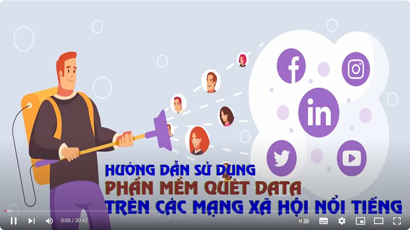 Quét data tự động từ các mạng xã hội nổi tiếng